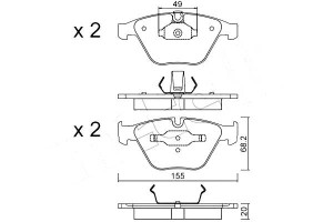 Klocki Hamulcowe Bmw 7 E65 E60 530d 02- Metelli
