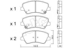 Klocki Hamulcowe Przód Hyundai I30 11- Metelli