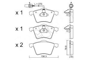 Klocki Hamulcowe Metelli 1151377 1m212k021aa 7m369