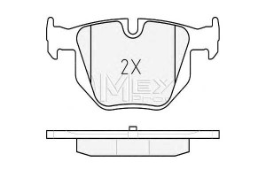 Klocki Hamulcowe Bmw Tył E60 61 520-525 03- Meyle