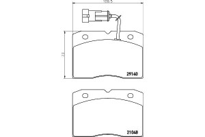 Klocki Hamulcowe Mintex 1906429 Pad1057 1304604918