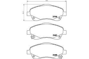 Klocki Hamulcowe Mintex 446505130 446505140 446505
