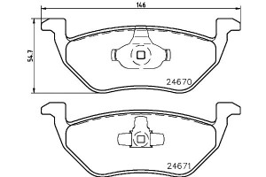 Klocki Hamulcowe Mintex 4592554 5l8z2200aa 6l84220
