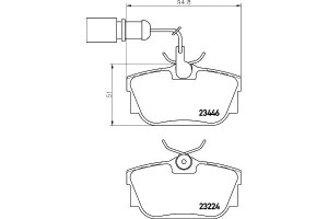 Klocki Hamulcowe Mintex 7d0698451f 7d0698451b 7m36