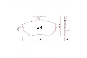 Klocki Hamulcowe Vw Passat 88-96 19mm Zimmermann