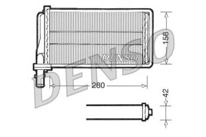 Nagrzewnica (280x158x42) Alfa Romeo 166 Lancia Kap