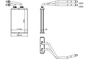 Nagrzewnica (173 6x249x32) Citroen C8 Jumpy Fiat S