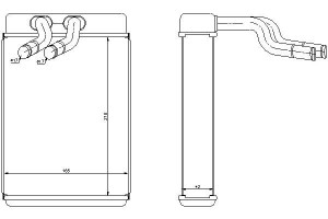 Nagrzewnica (210x165x42) Hyundai H-1 H-1 / Starex