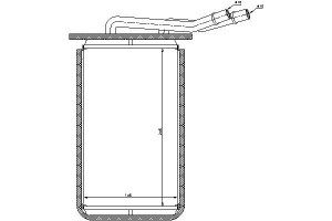 Nagrzewnica (245x145x42) Ford Transit 2.0d-2.4d 01