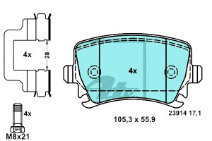Klocki Hamulcowe Ceramiczne Audi Tt Skoda Octavia
