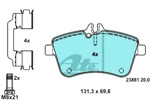 Klocki Hamulcowe Ceramiczne Mercedes A (w169) B (w