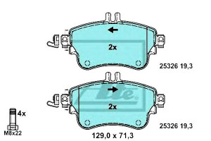 Klocki Hamulcowe Ceramiczne Mercedes A (w176) B (w