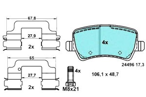 Klocki Hamulcowe Ceramiczne Volvo S60 Ii S80 Ii V6