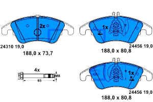 Klocki Hamulcowe Mercedes Przód W204 280-350 W212