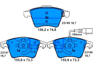 Klocki Hamulcowe Vw Przód T5 03- 16 Ate