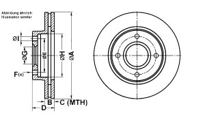 Tarcze Hamulcowe 2szt. Ford Escort '91 Express Esc