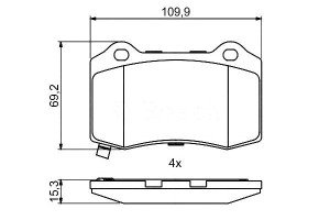 Klocki Hamulcowe Chrysler Tył 300c 04-12 Bosch