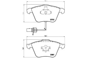 Klocki Hamulcowe Audi A4 04- Z Czuj. Brembo