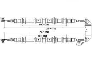 Linka Hamulca Ręcznego Środek Opel Vectra B 1.6-2.