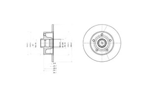 Tarcze Hamulcowe 2szt (z Piastą) Audi A4 1.6-2.8 1