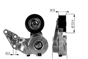 Napinacz Paska Wielorowkowego Vw Phaeton 3.2 04.02