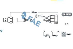Sonda Lambda (ogrzewana) Jeep Cherokee Seat Cordob