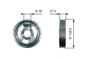 Koło Pasowe Wału Korbowego Bmw 1 (f20) 1 (f21) 3 (