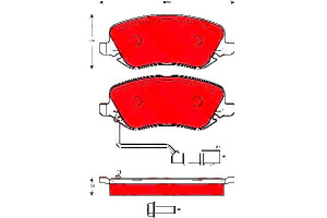 Klocki Hamulcowe Lancia Przód Thesis 02- Trw
