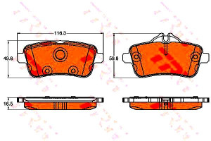 Klocki Hamulcowe Mercedes Tył W166 X166 Gl Ml 11-