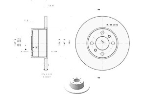 Tarcze Hamulcowe 2szt. Bmw 3 (e21) 3 (e30) 1.6/1.8