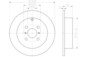 Tarcze Hamulcowe Mintex 424310d050 4243112250 4243