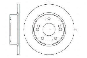 Tarcze Hamulcowe 2szt 260x10 P 5-otw Honda Accord
