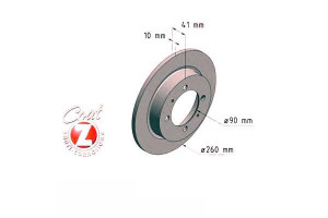 Tarcze Hamulcowe 2szt Volvo S40 V40 95-03 Tył Zimm