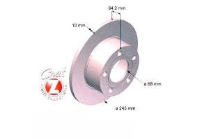 Tarcze Hamulcowe 2szt Audi A6 94- Vw Passat 96- Ty