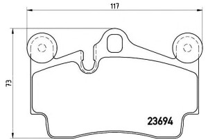 Klocki Hamulcowe Vw Touareg 05- Tył Brembo