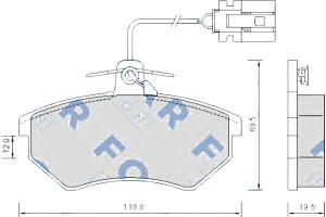 Klocki Hamulcowe Vw Passat 88-96 19mm Fomar