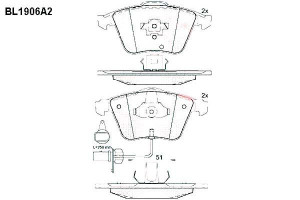 Klocki Hamulcowe Audi A4 A6 A8 Seat Exeo 20.3mm Wv