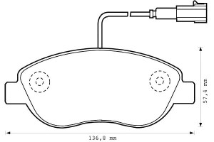 Klocki Hamulcowe Ceramiczne Abarth 500 / 595 / 695
