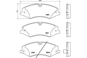 Klocki Hamulcowe Mintex Lr016962 Lr021253 Lr032063