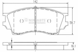Klocki Hamulcowe Mazda B-serie (uf) 2.5 D Nipparts