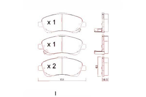 Klocki Hamulcowe Toyota Avensis 03-09 Z Czuj. Zimm
