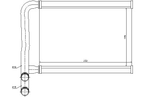Nagrzewnica (145x232x20) Hyundai Accent Iii 1.4/1.