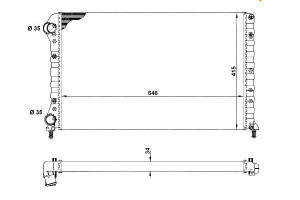 Chłodnica Fiat Doblo 1,6b 1,9d 01- Nrf