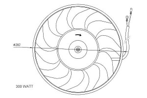 Wentylator Chłodnicy Vw A80 A6 90- 300w Nrf