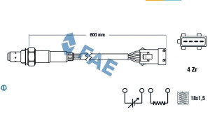Sonda Lambda (ogrzewana) Citroen Berlingo C2 C3 I