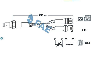 Sonda Lambda Alfa Romeo 155 164 Fiat Croma Lancia