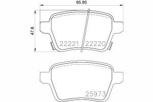 Klocki Hamulcowe Opel Tył Adam Corsa 1,0-1,6 14- T