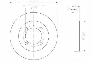 Tarcze Hamulcowe 2szt Mitsubishi Tył Carisma Space