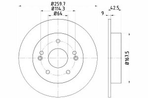 Tarcze Hamulcowe 2szt. Honda Prelude V 2.2 10.96-1