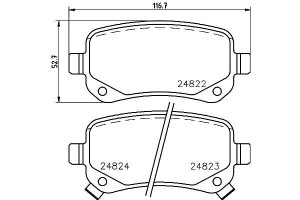 Zestaw - Komplet Klocków Hamulcowych [hella]